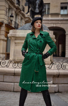 Lace trench - lace trench coat with satin lining - heartmycloset