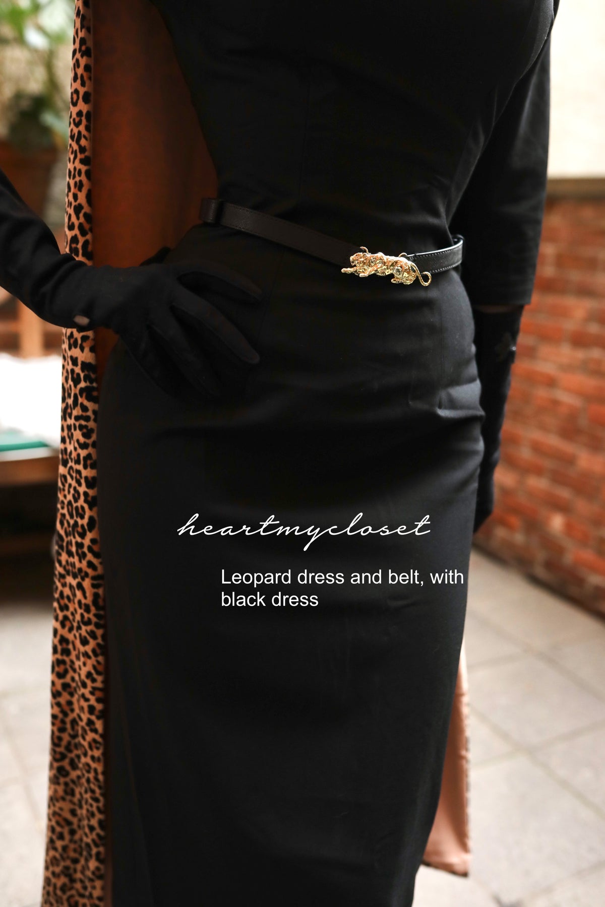 leopard CAPE and belt - retro vintage celebrity inspired - heartmycloset