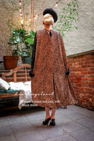 leopard CAPE and belt - retro vintage celebrity inspired - heartmycloset