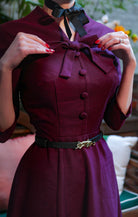 Willow with leopard belt - 1950s A-line vintage dress - heartmycloset