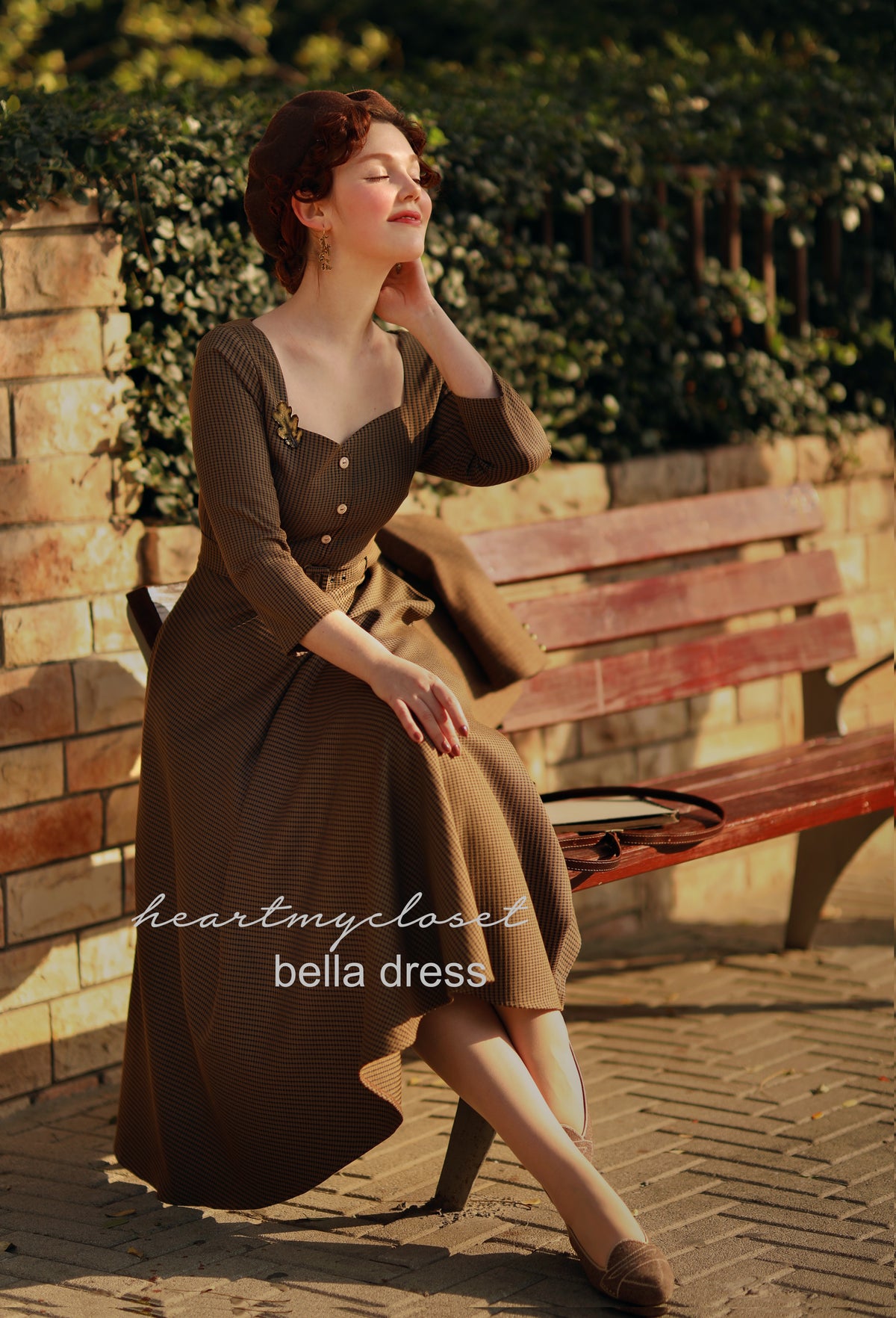 Bella - Swing houndstooth dress - heartmycloset