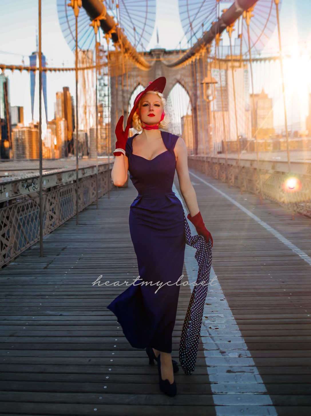 Audrey Hepburn style dress with sash - heartmycloset