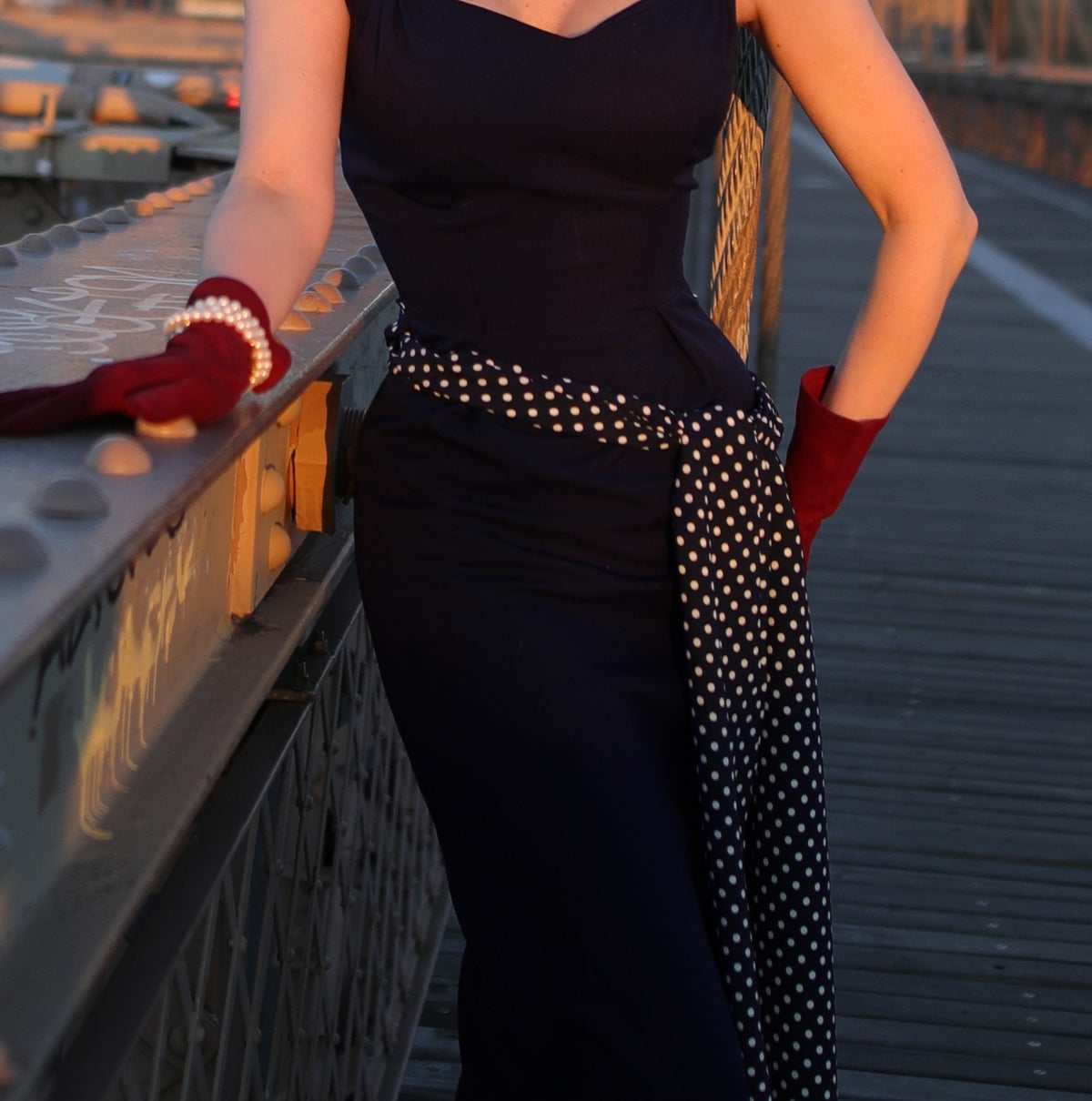 Audrey Hepburn style dress with sash - heartmycloset