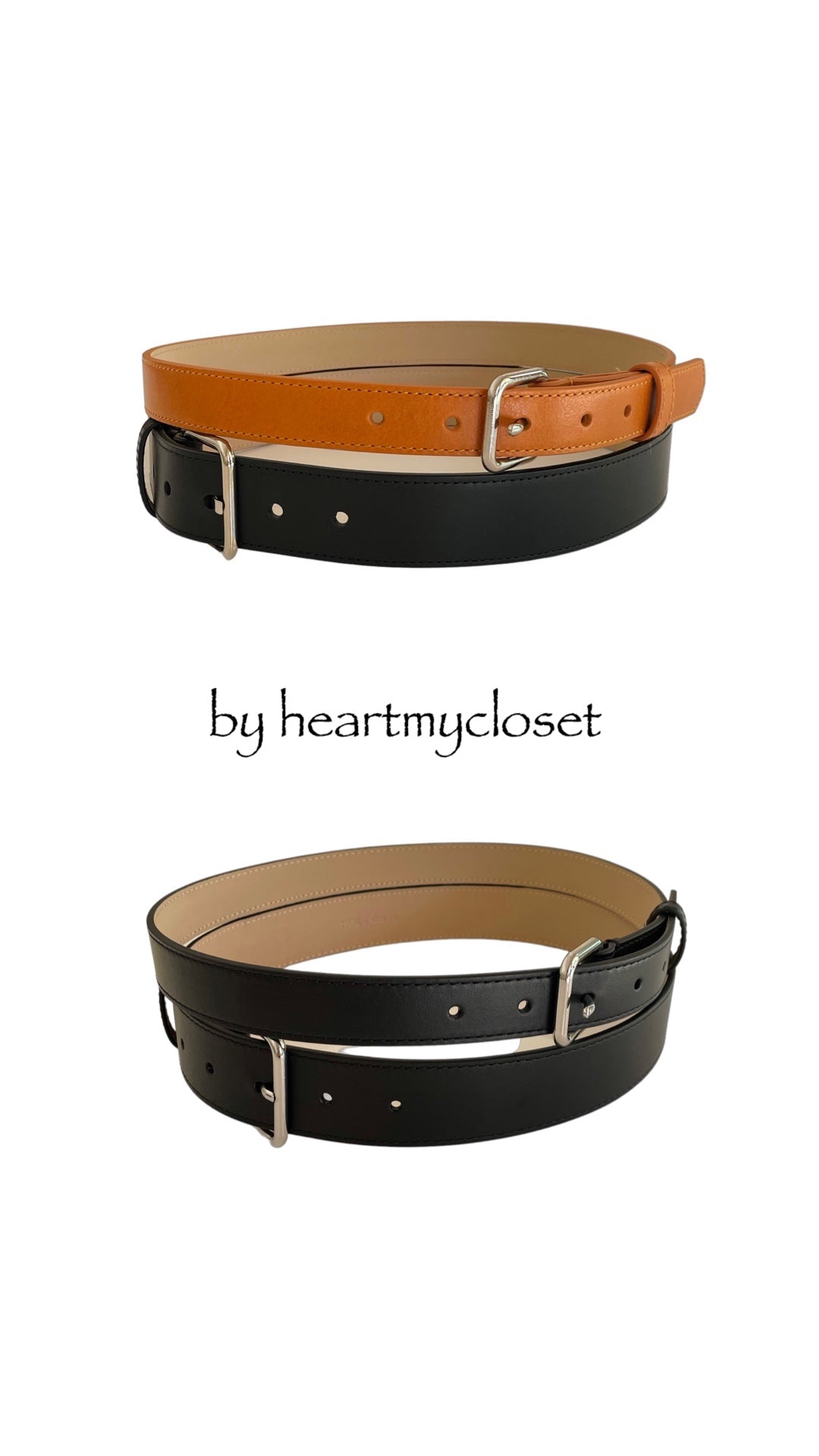 Double Long Leather Belt - heartmycloset