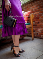 Mia pleat (crepe satin) - Aline dress with pleated sleeves - heartmycloset