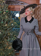 kate swing grey with velvet trim - heartmycloset
