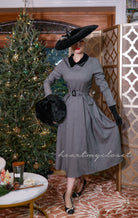 kate swing grey with velvet trim - heartmycloset