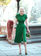 Abigail - lace dress with pearl buttons - heartmycloset