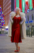 red dress with pearls- stunning mermaid dress - heartmycloset