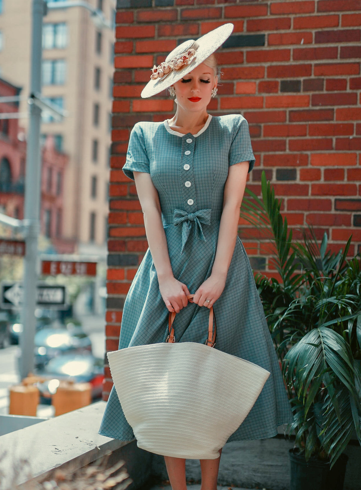 Daisy- checkered retro vintage dress 50s - heartmycloset