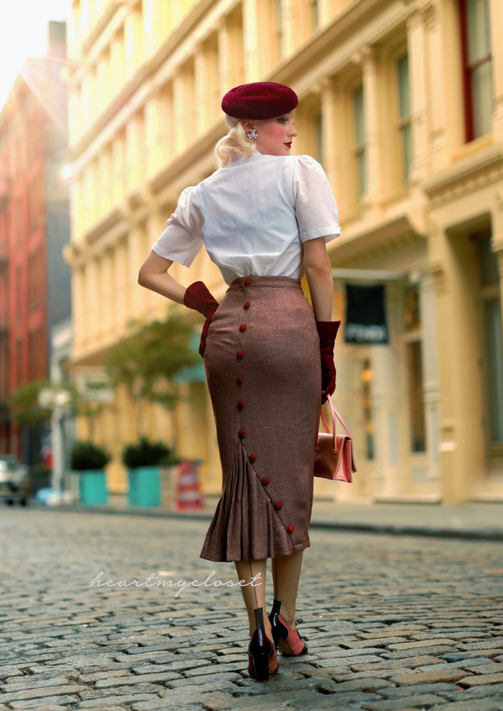 Deborah skirt - pencil skirt with pleats