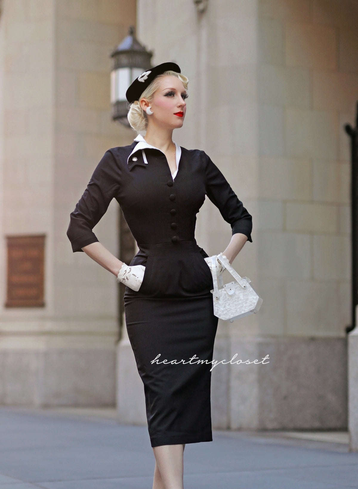 DEVON - retro vintage dress pencil - heartmycloset