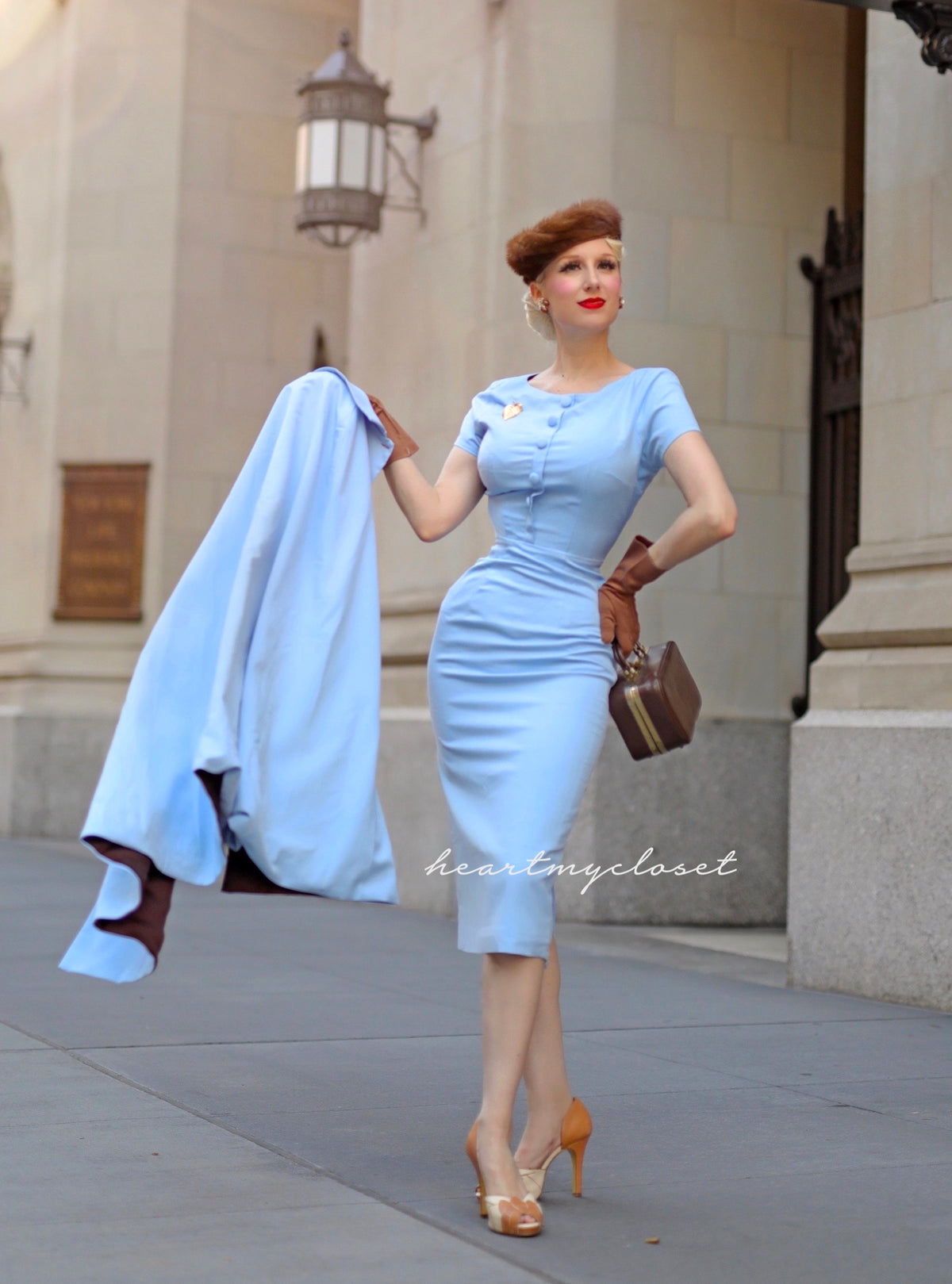 Claudia cape and dress - vintage 1950s inspired outfit - heartmycloset