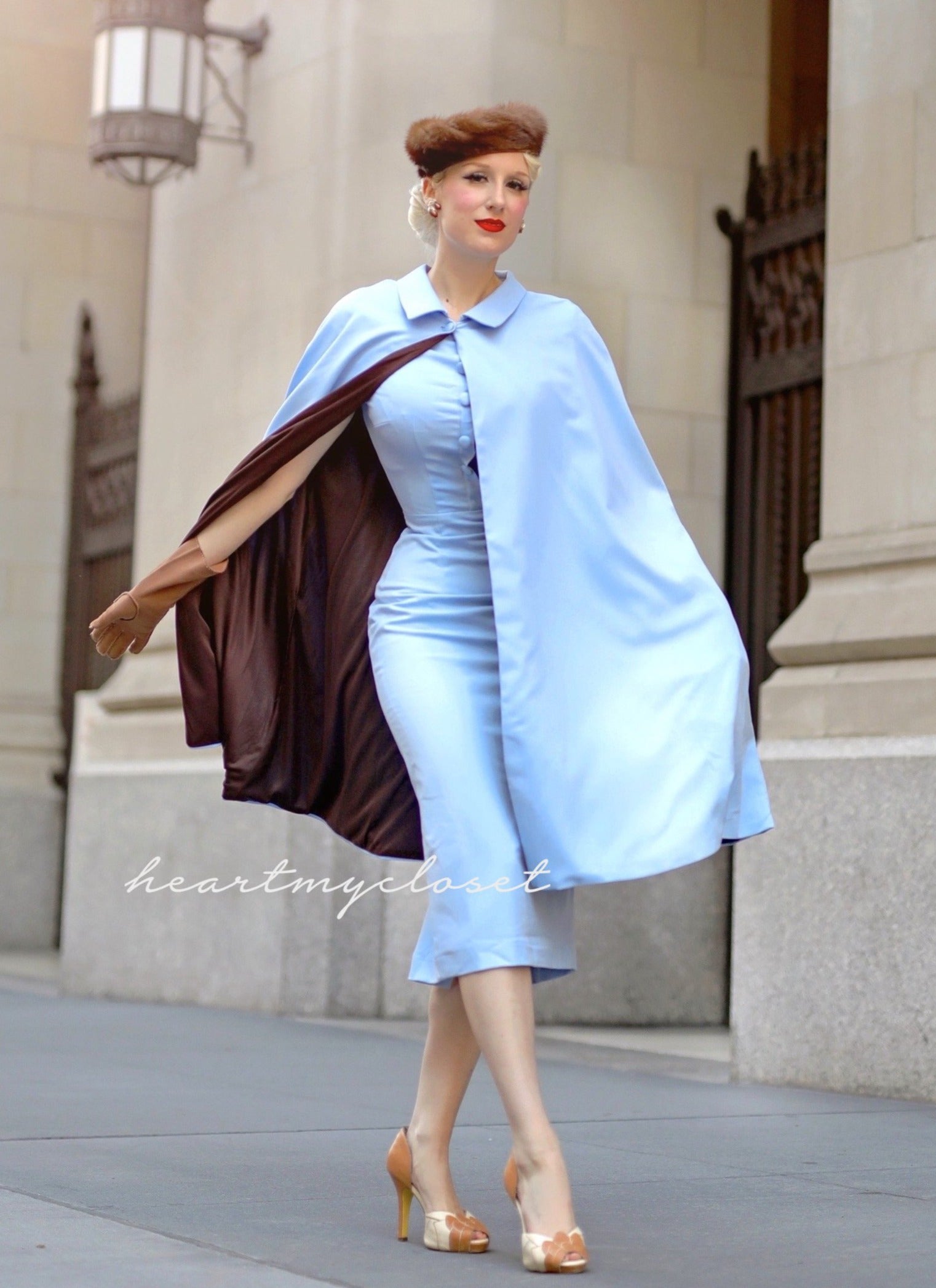 Cape + dress - 50s 60s white pencil dress with matching cape – heartmycloset