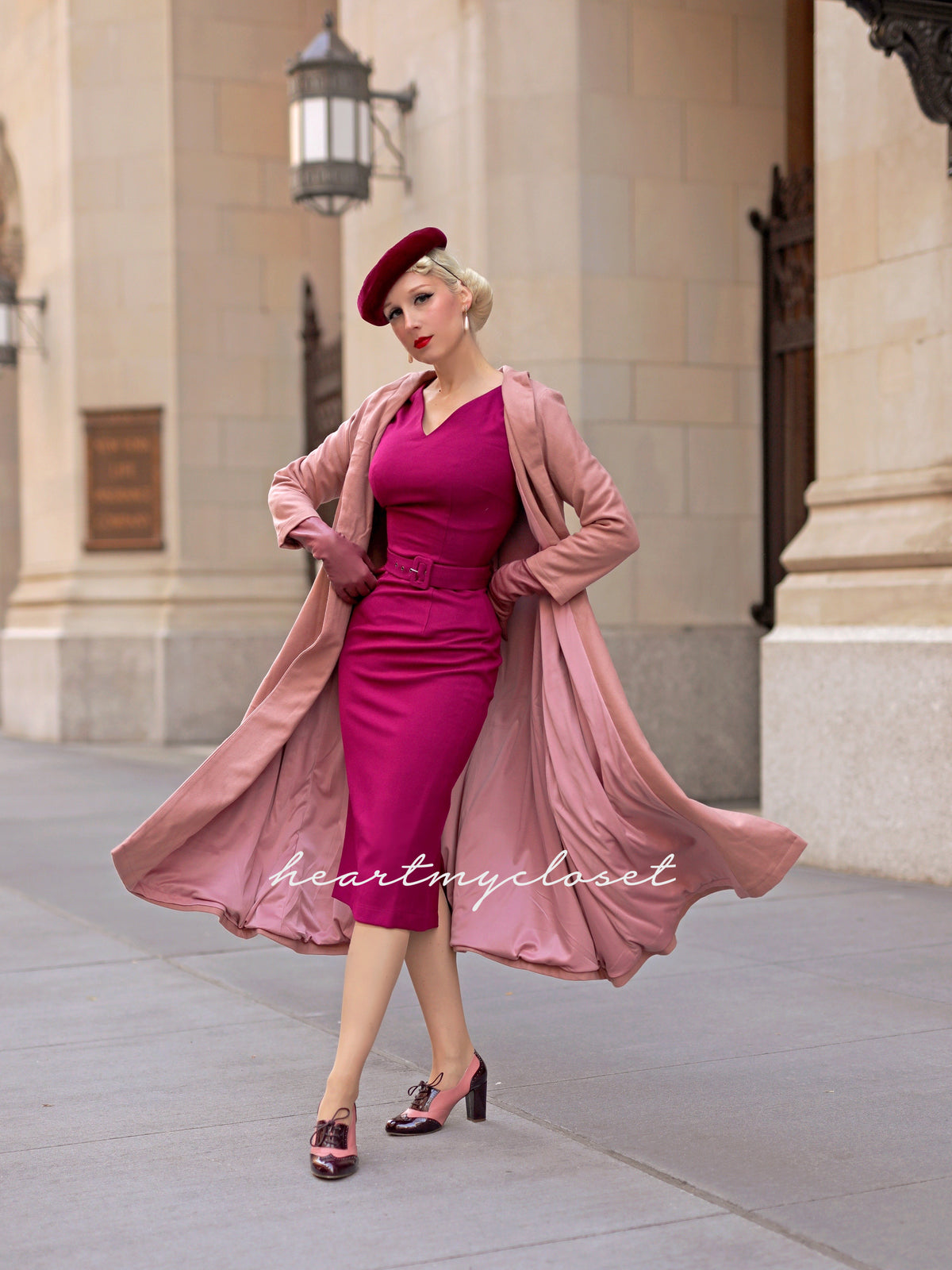 V NECK - pencil wiggle dress with V neckline - heartmycloset