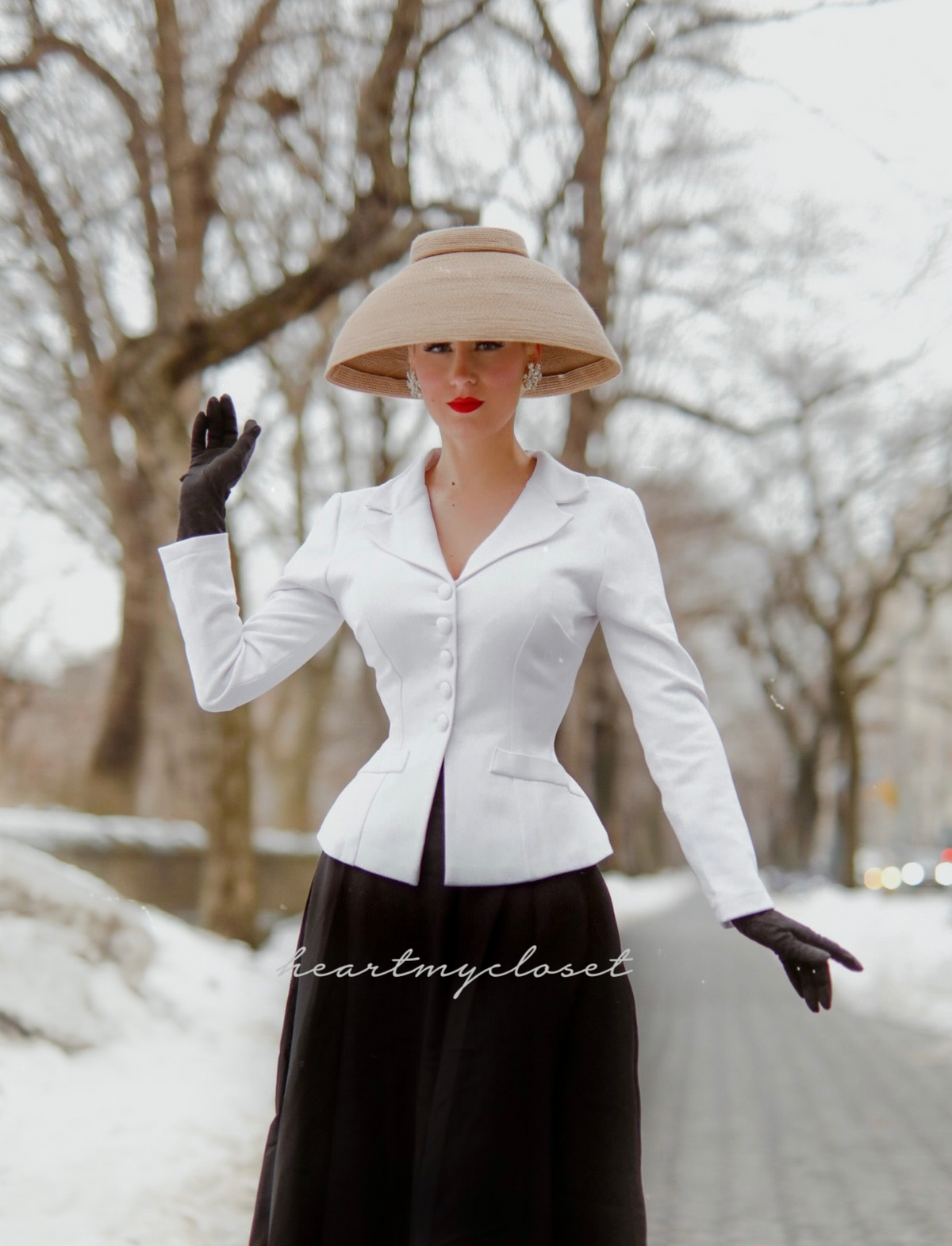 Marion - vintage 1950s suit with swing skirt - heartmycloset