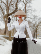 Marion - vintage 1950s suit with swing skirt - heartmycloset