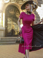 polkadot ROSE pencil dress + removable skirt wrap - heartmycloset