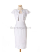 SHIRLEY - pencil dress with mocked jacket - heartmycloset
