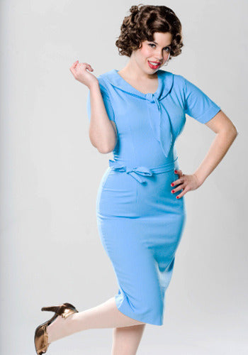 Erin - Mad Men pencil dress with tie - heartmycloset