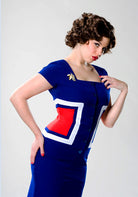 Grace - Joan Holloway pencil dress colorblock - heartmycloset