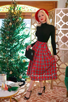 red tartan plaid skirt - Kate Middleton skirt - heartmycloset