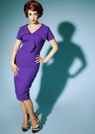 Lauren - purple Joan Holloway wiggle dress - heartmycloset