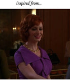 Lauren - purple Joan Holloway wiggle dress - heartmycloset