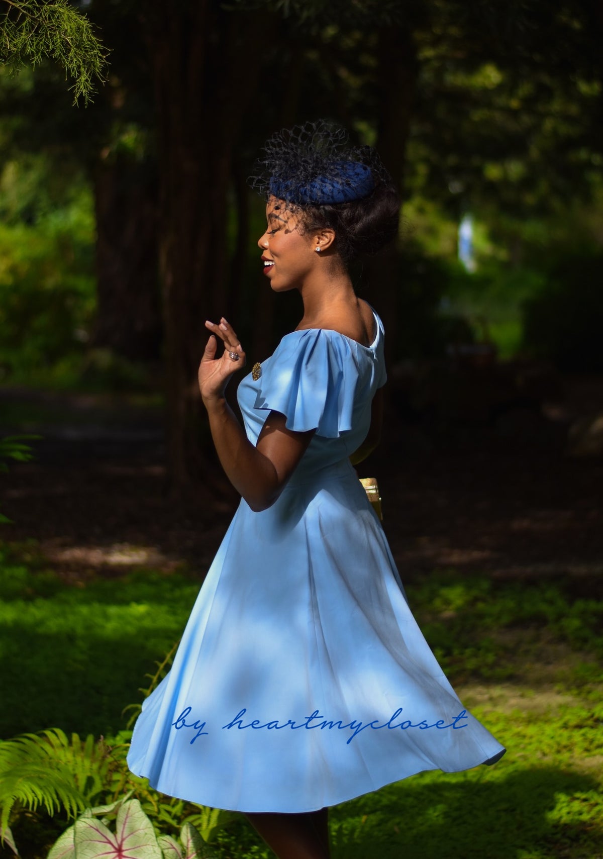 ruffle sleeve - swing dress with short sleeves - heartmycloset