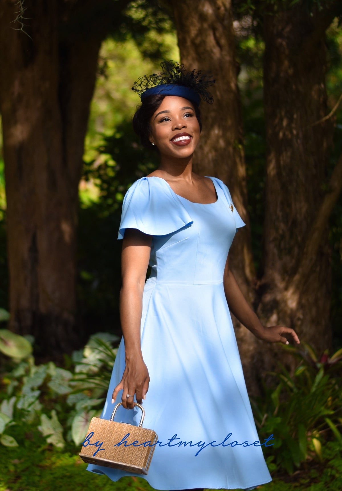 ruffle sleeve - swing dress with short sleeves - heartmycloset