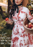 100% LINEN Toile De Jouy shirt dress - heartmycloset