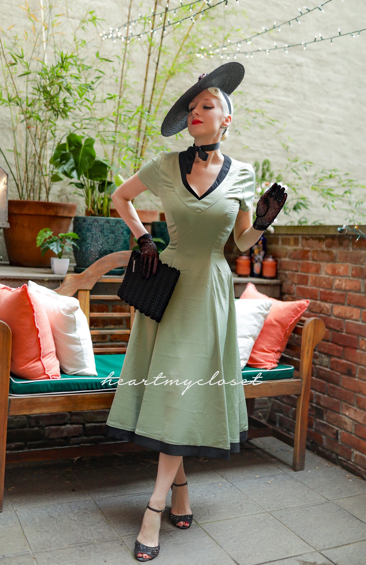 Lauren dress (in crepe satin) - vintage tv inspired - heartmycloset