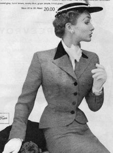 Vaness - 50s vintage suit with velvet trim - heartmycloset