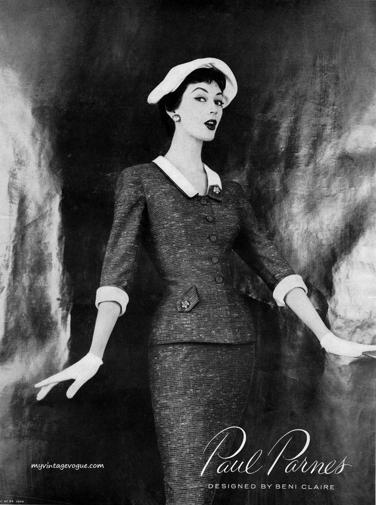 Catalina-1 - 1950s retro suit with pencil skirt - heartmycloset