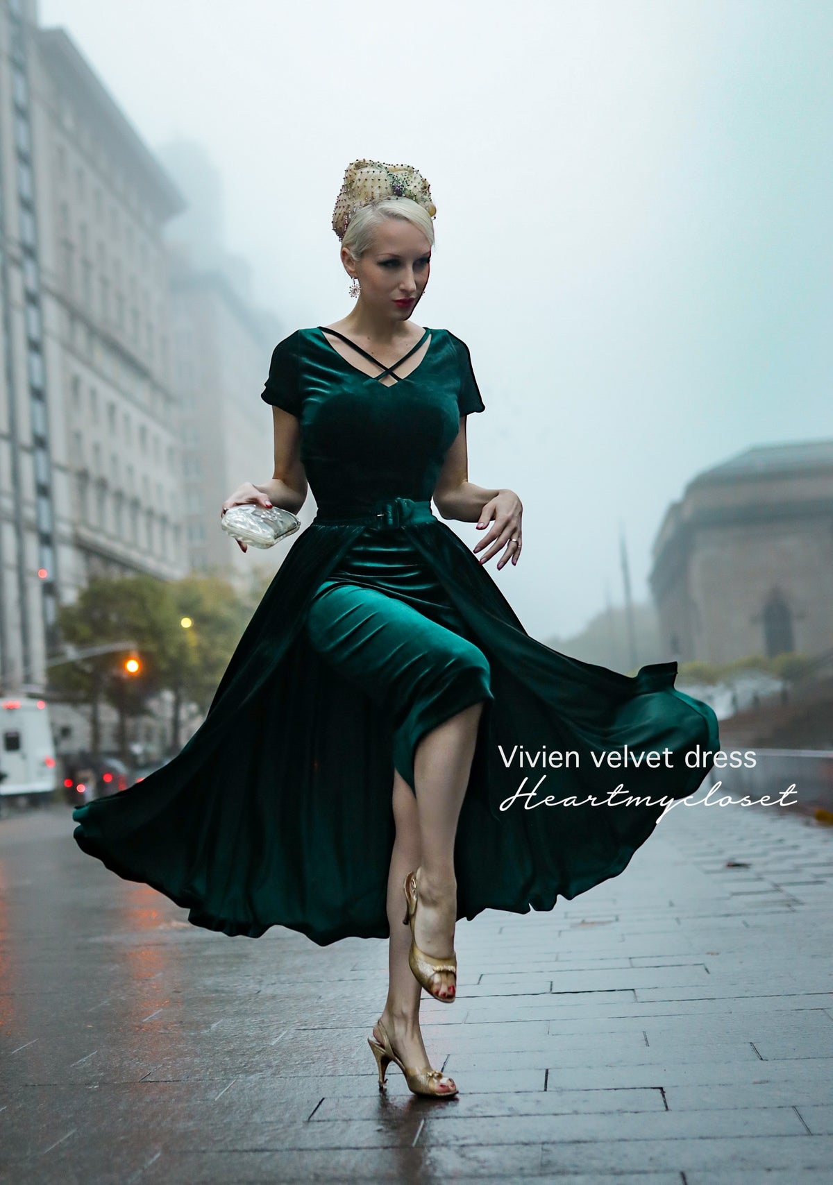 Vivien velvet pencil dress + removable skirt wrap - heartmycloset