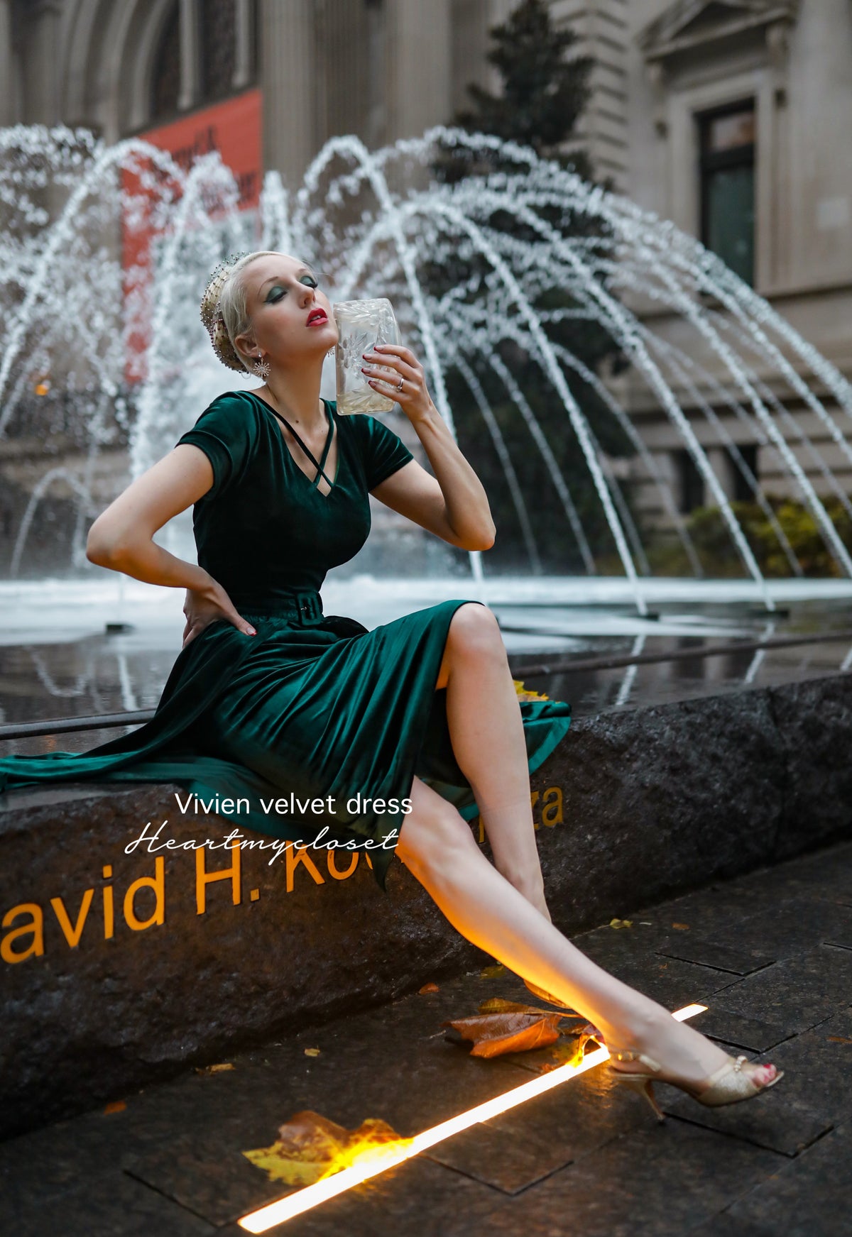 Vivien velvet pencil dress + removable skirt wrap - heartmycloset
