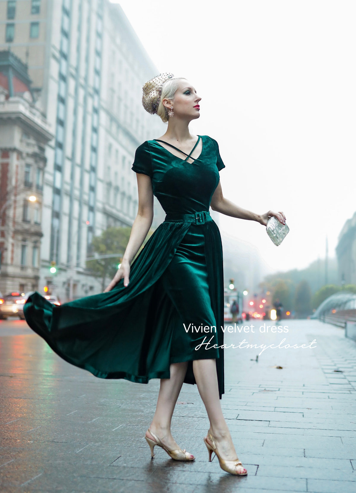 Vivien velvet pencil dress + removable skirt wrap - heartmycloset